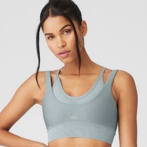 Alo yoga cosmic grey sports top